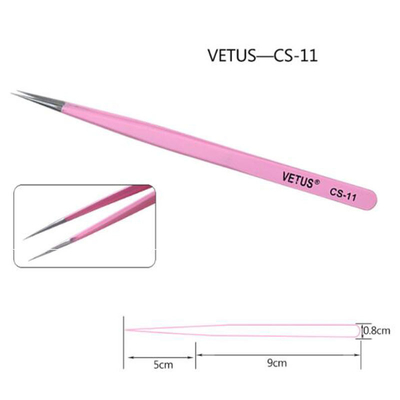 Vetus ESD 15 चिमटी एंटीस्टेटिक प्रेसिजन आइबो स्टेनलेस स्टील चिमटी