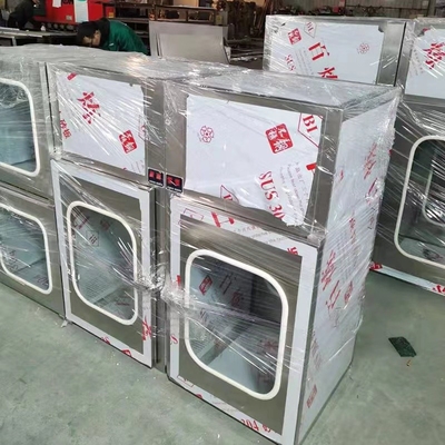 220V 50Hz 60Hz क्लीनरूम पास बॉक्स GMP पास बॉक्स लैमिनार फ्लो डायनेमिक . के माध्यम से