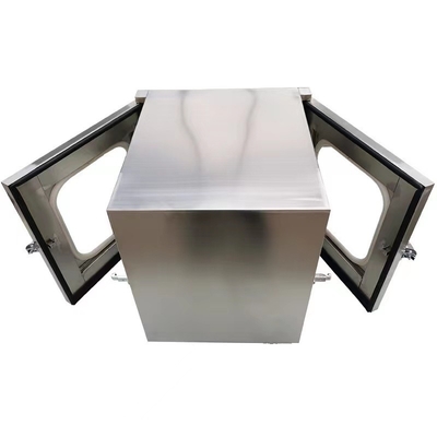 220V 50HZ कोल्ड रोल्ड क्लीनरूम पास बॉक्स स्टेनलेस स्टील स्टेटिक पास बॉक्स